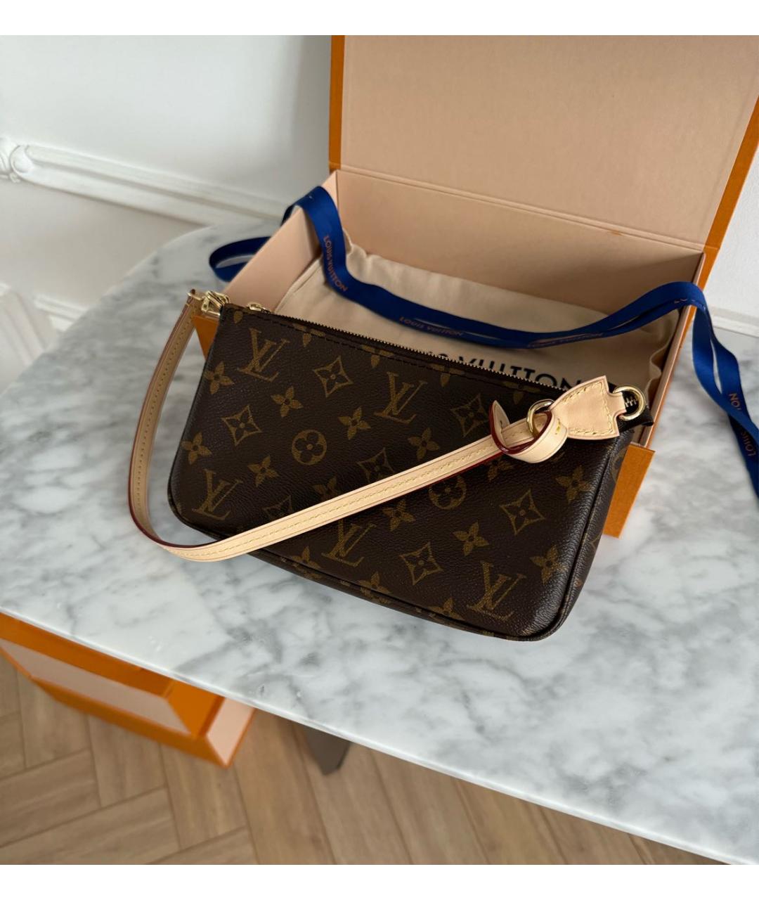 LOUIS VUITTON PRE-OWNED Коричневая сумка через плечо, фото 2