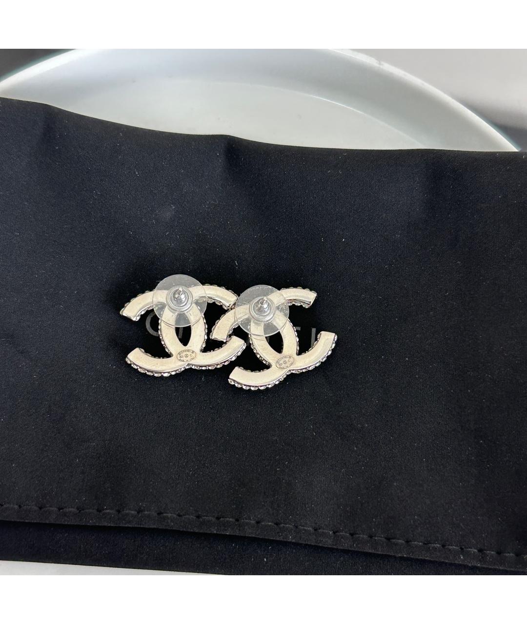 CHANEL Серебряные серьги, фото 3
