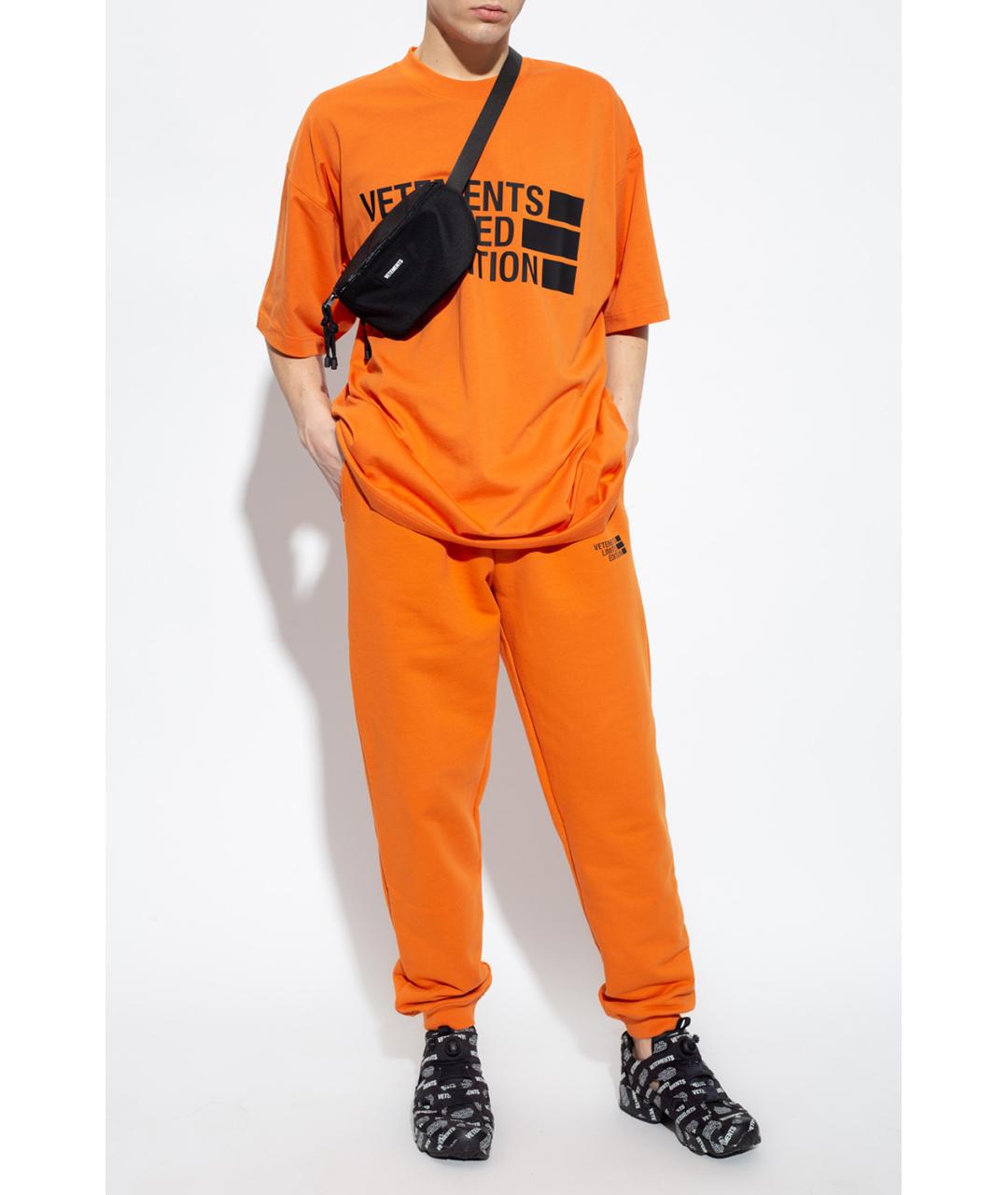 VETEMENTS Оранжевый хлопковый спортивный костюм, фото 5