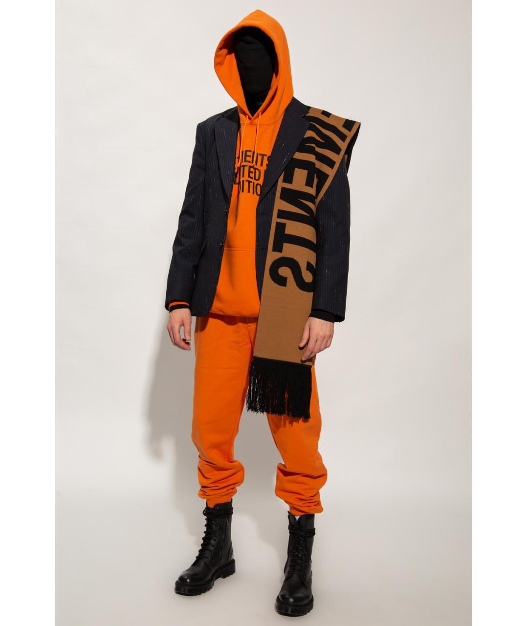 VETEMENTS Оранжевый хлопковый спортивный костюм, фото 4
