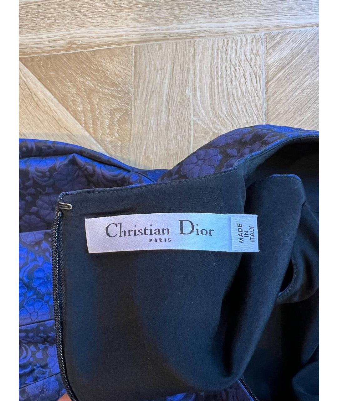 CHRISTIAN DIOR PRE-OWNED Синее коктейльное платье, фото 3