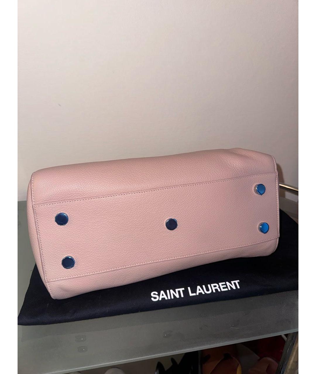 SAINT LAURENT Розовая сумка с короткими ручками, фото 5