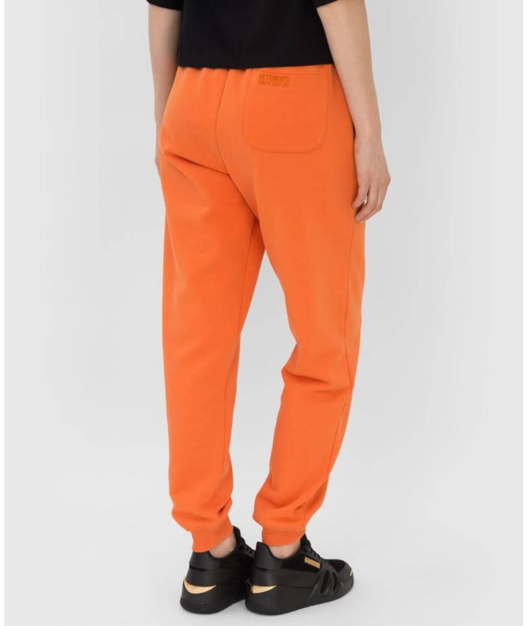VETEMENTS Оранжевое хлопковые спортивные брюки и шорты, фото 4