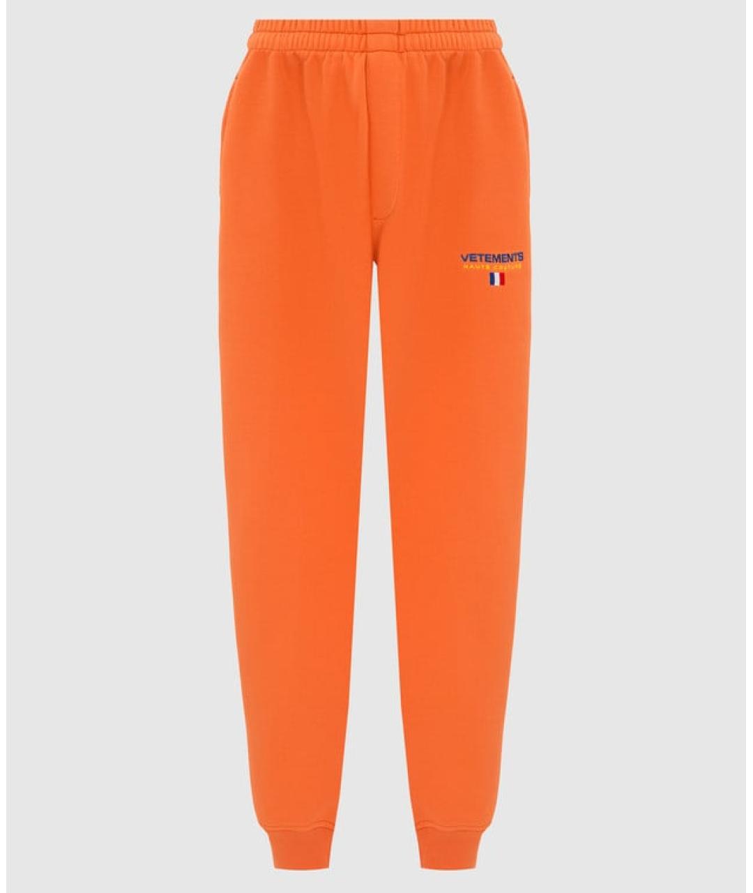 VETEMENTS Оранжевое хлопковые спортивные брюки и шорты, фото 5