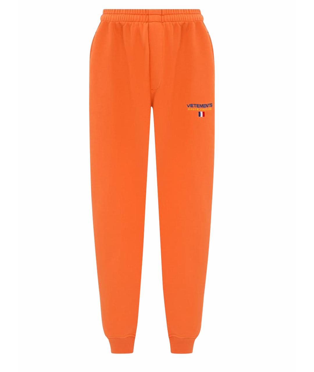 VETEMENTS Оранжевое хлопковые спортивные брюки и шорты, фото 1
