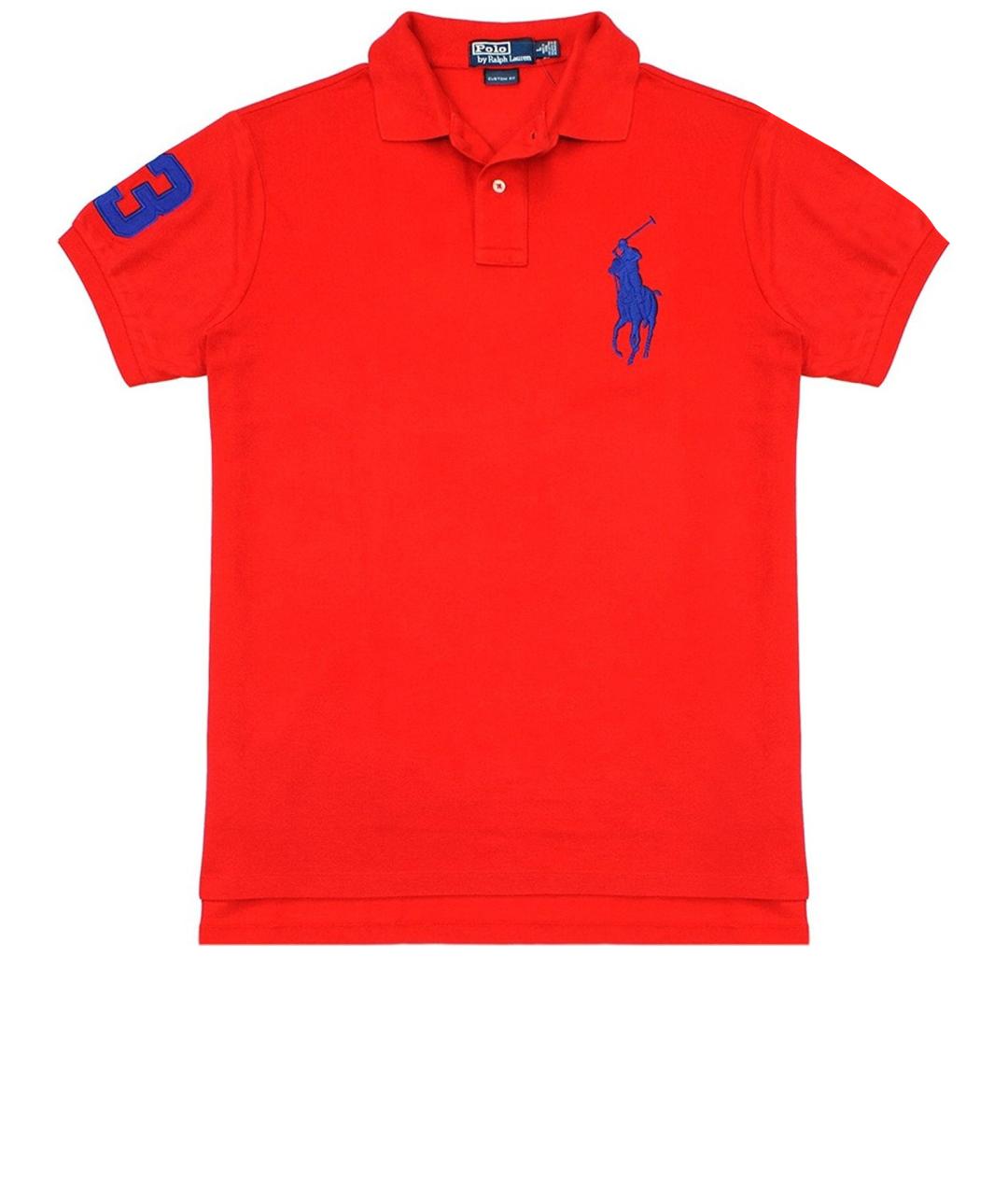 POLO RALPH LAUREN Оранжевая хлопковая детская футболка, фото 1