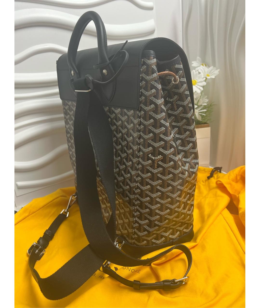 GOYARD Черный рюкзак из искусственной кожи, фото 5