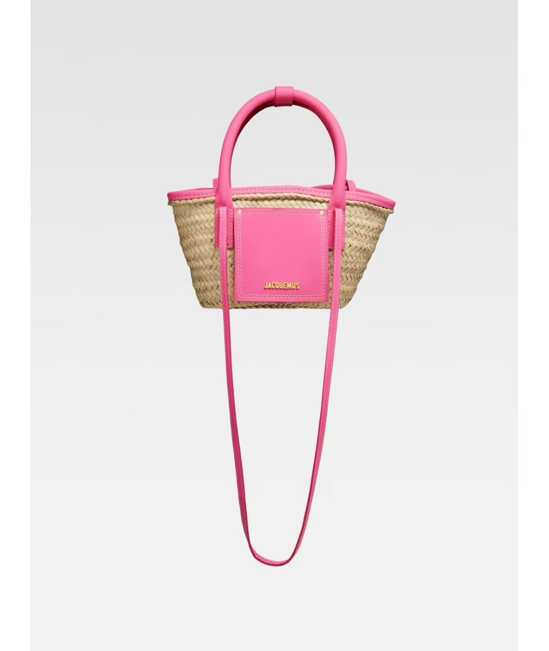 JACQUEMUS Розовая пляжная сумка, фото 5