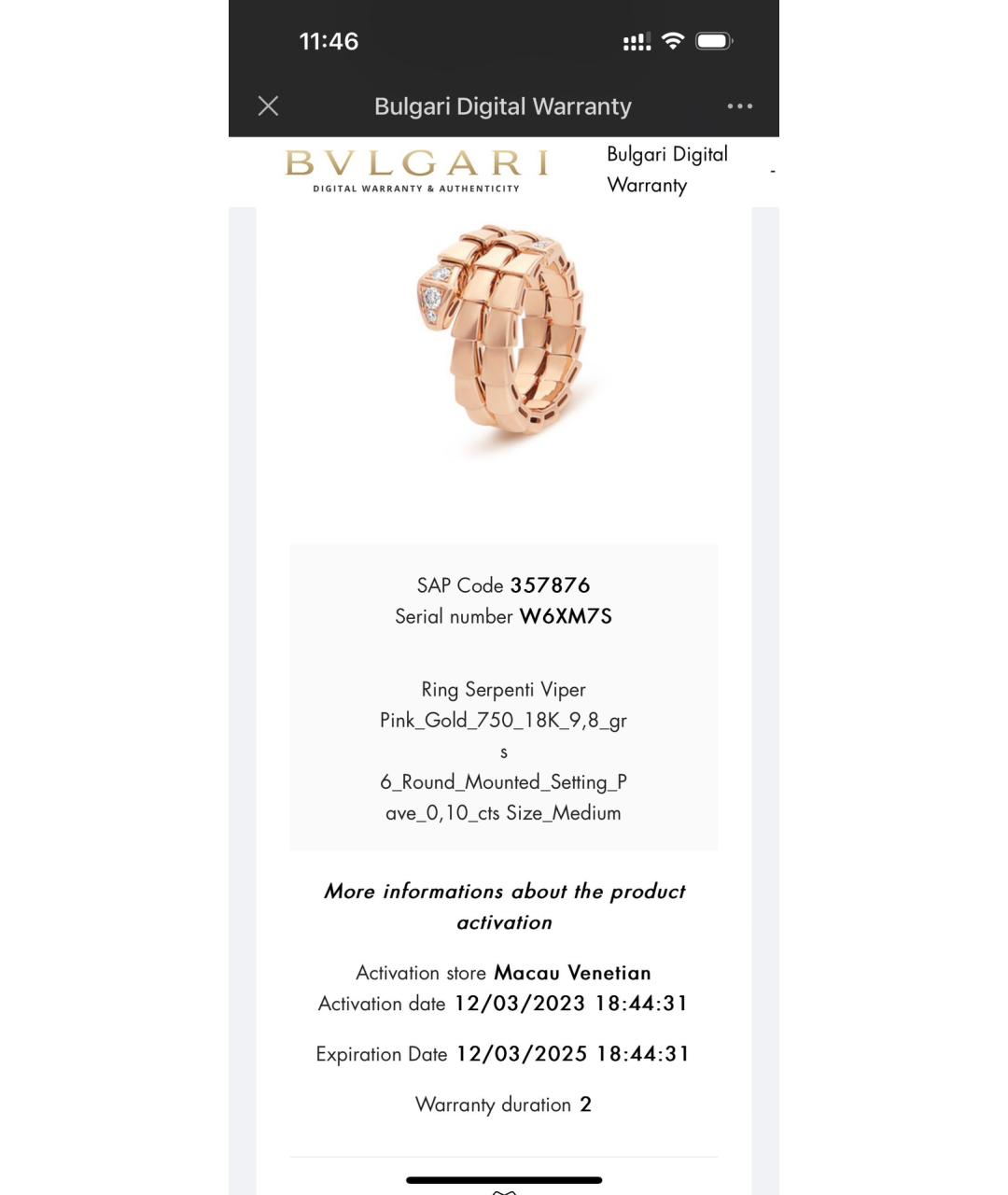 BVLGARI Золотое кольцо из розового золота, фото 4