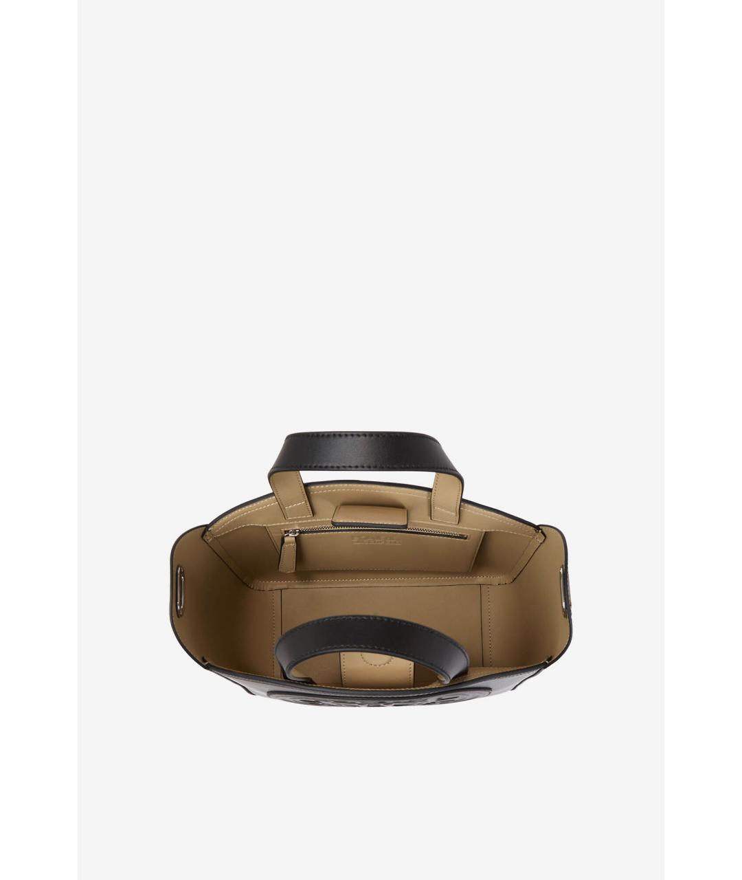 KARL LAGERFELD Черная кожаная сумка тоут, фото 3