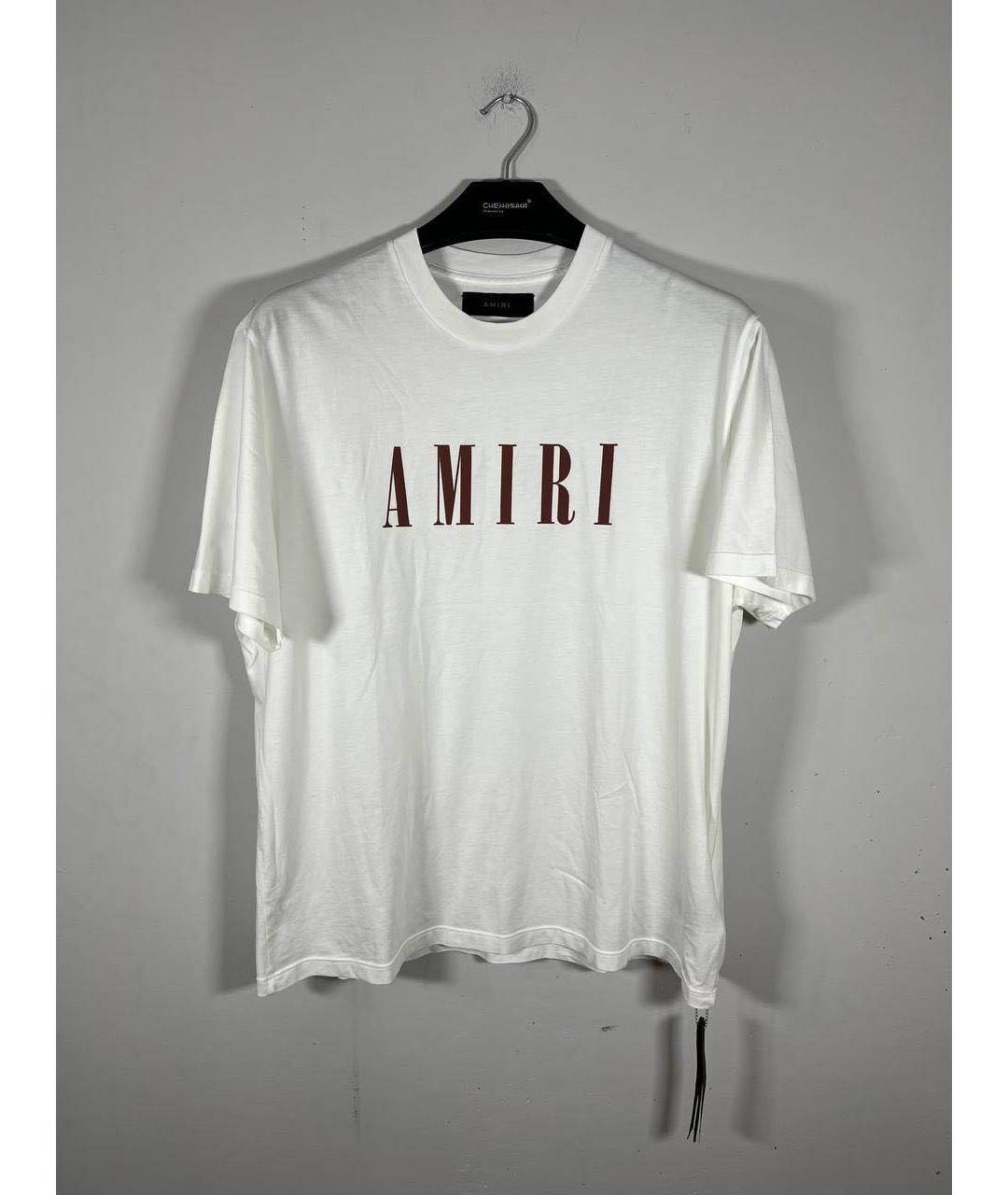 AMIRI Белая хлопковая футболка, фото 6