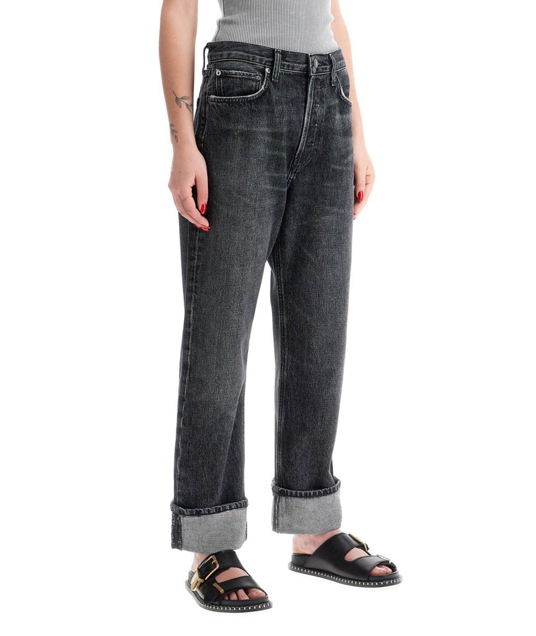 AGOLDE Черные прямые джинсы, фото 4