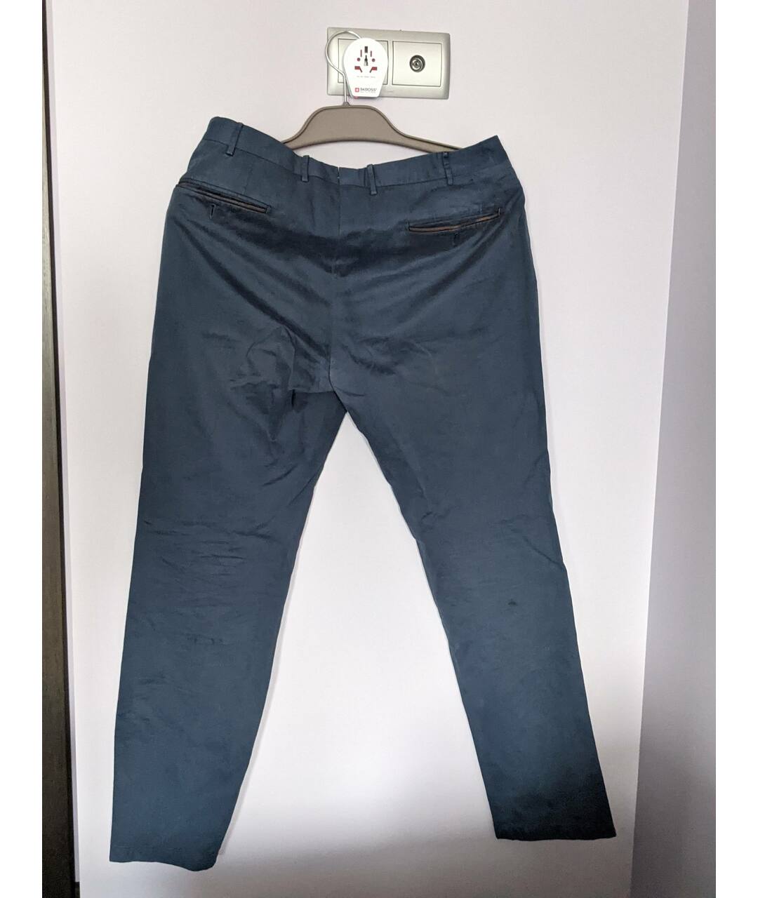 ERMENEGILDO ZEGNA Голубые хлопковые брюки чинос, фото 2