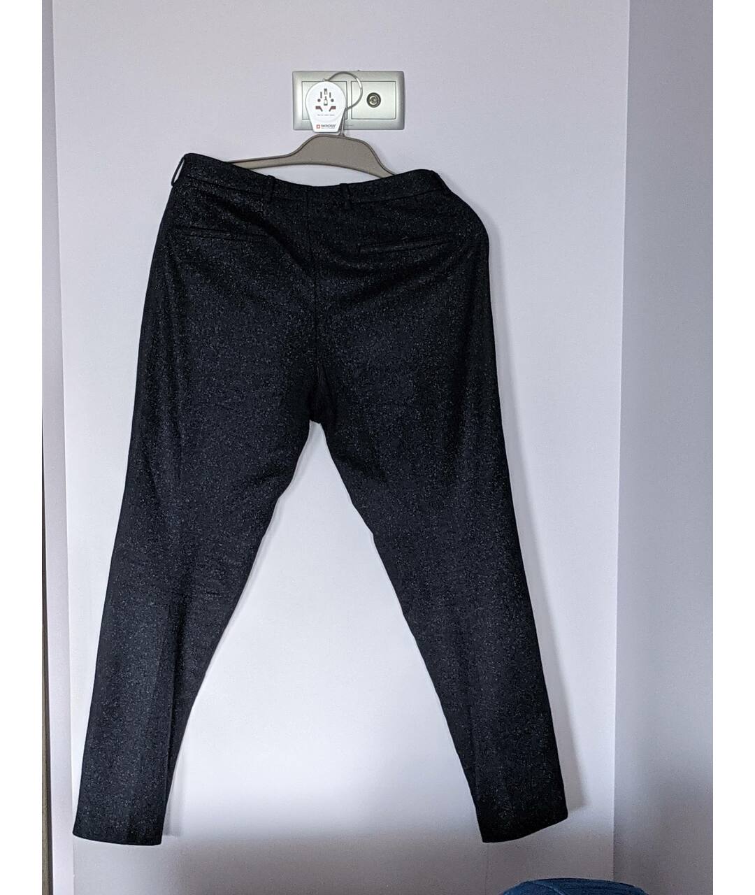 HUGO BOSS Темно-синие полиэстеровые классические брюки, фото 2