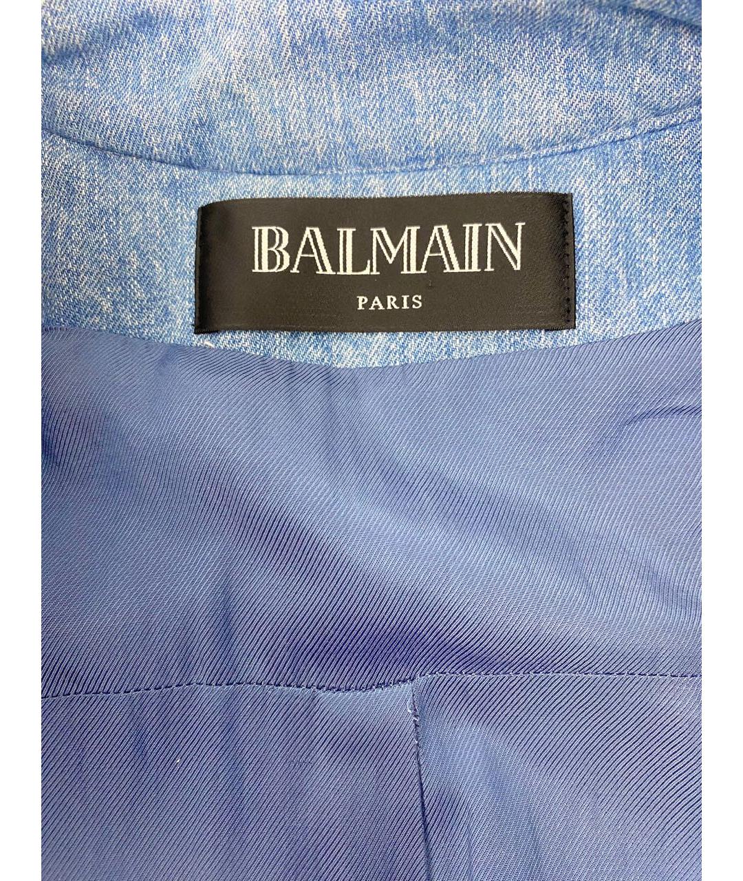 BALMAIN Голубая деним куртка, фото 6