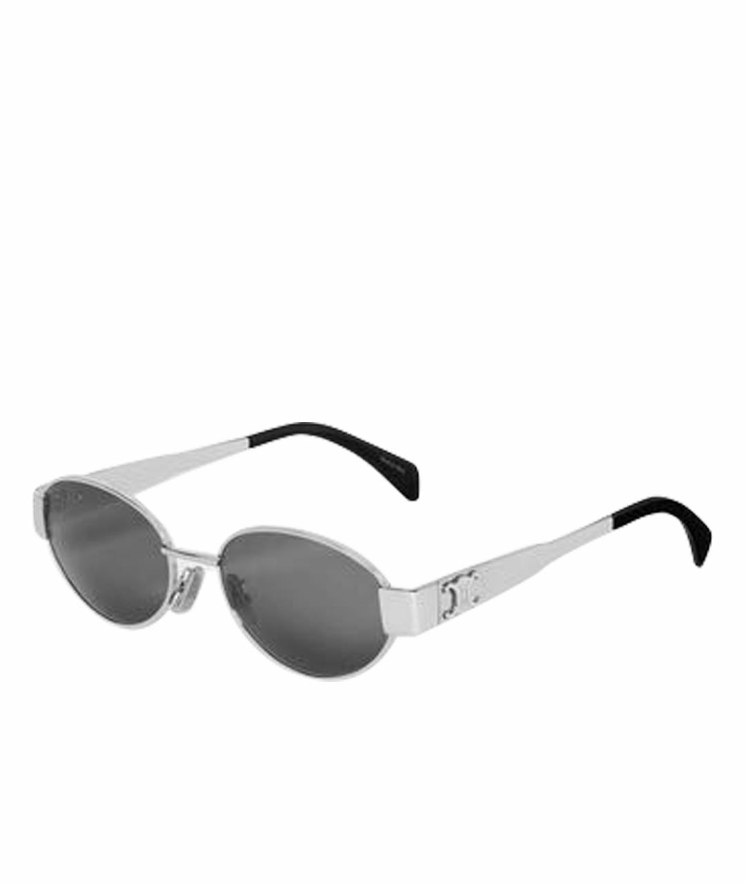 CELINE PRE-OWNED Серебряные металлические солнцезащитные очки, фото 1