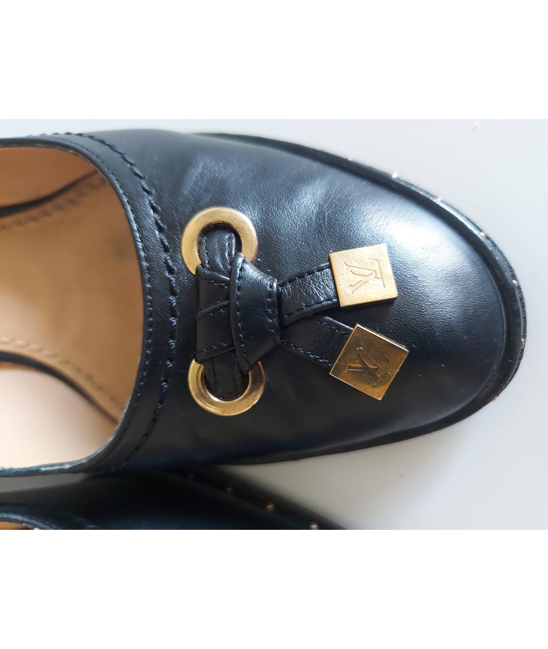 LOUIS VUITTON PRE-OWNED Черные туфли из искусственной кожи, фото 5