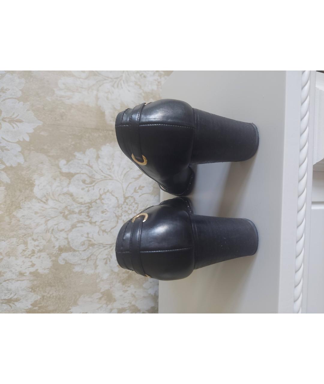 LOUIS VUITTON PRE-OWNED Черные туфли из искусственной кожи, фото 4