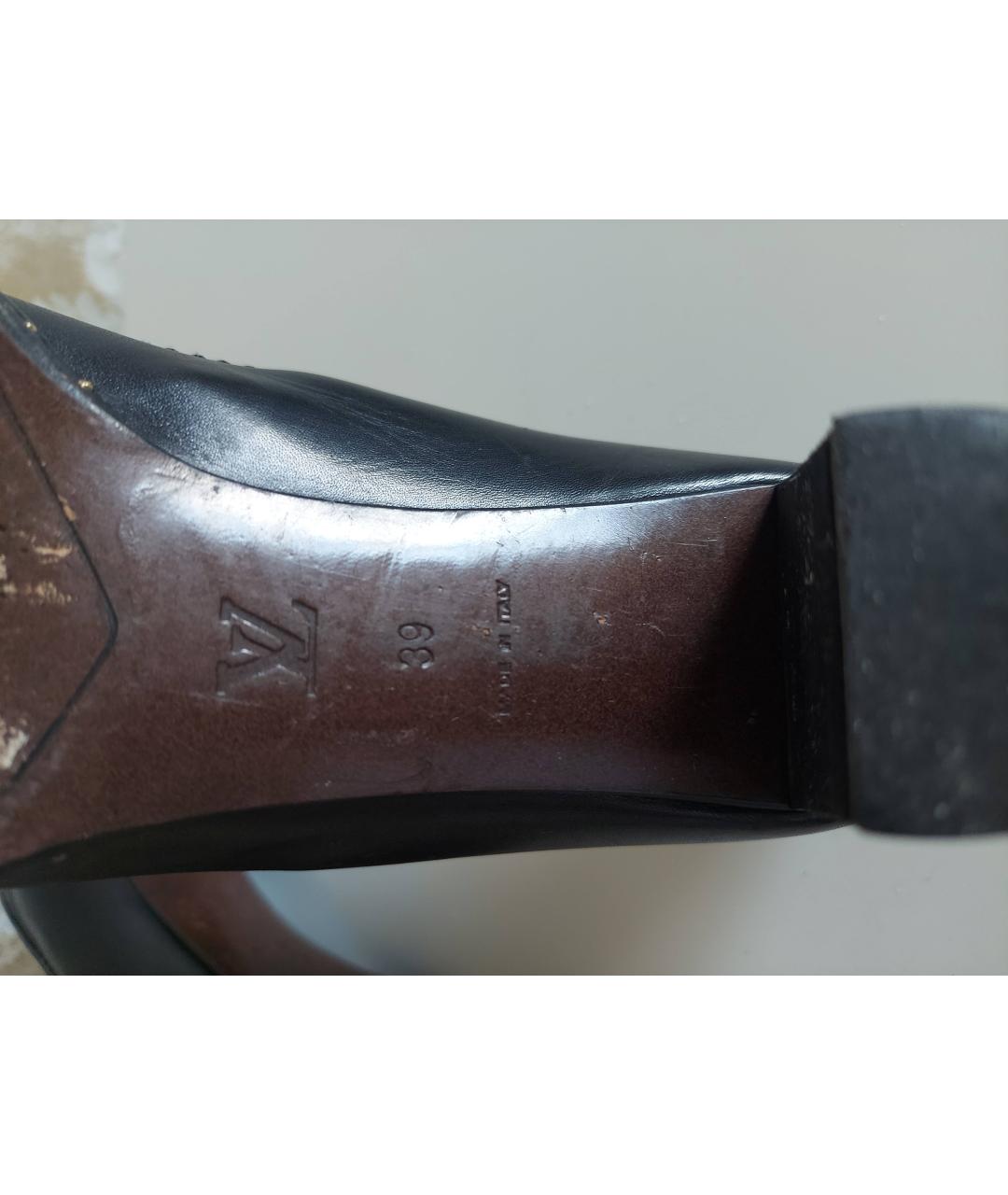 LOUIS VUITTON PRE-OWNED Черные туфли из искусственной кожи, фото 7