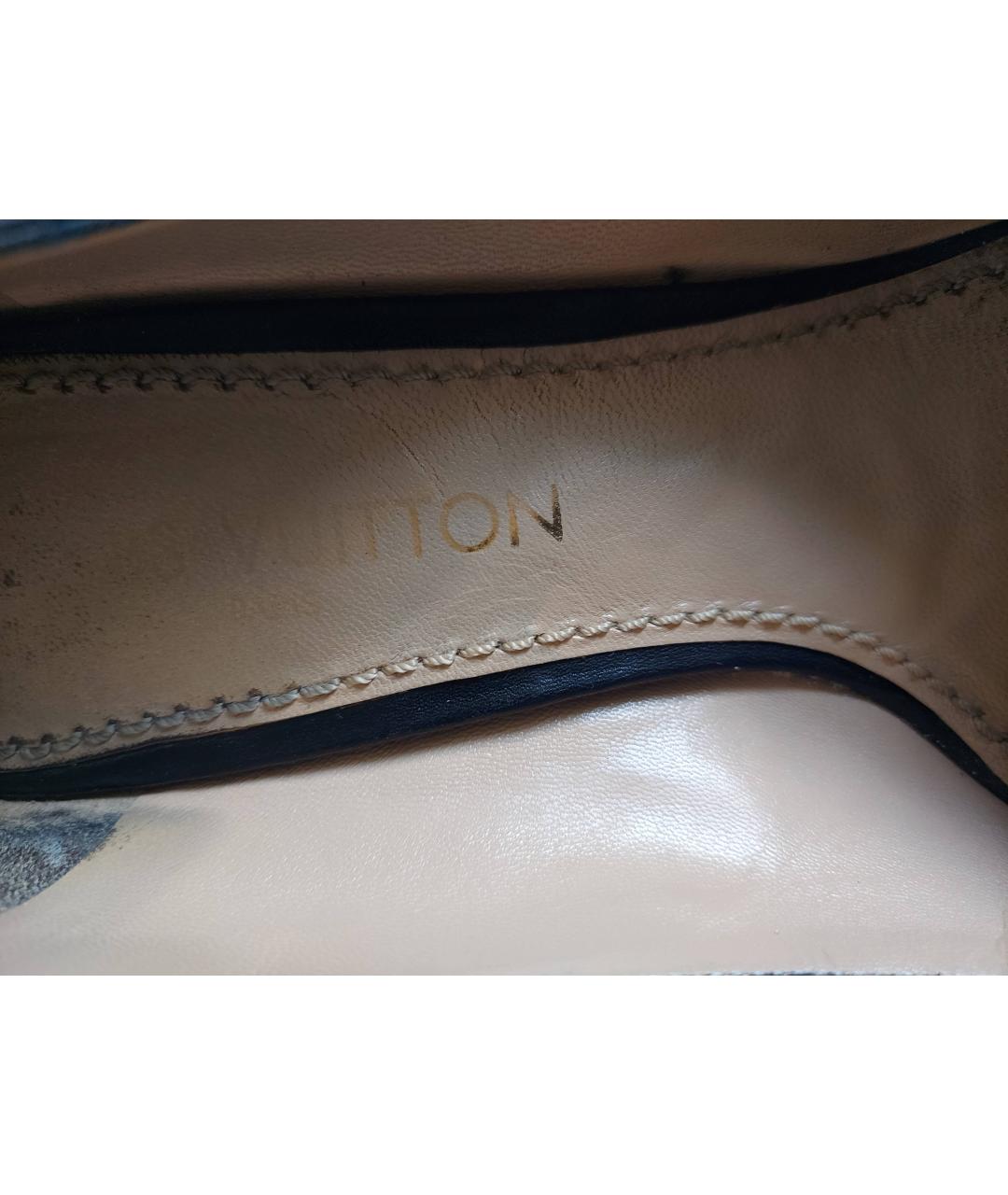 LOUIS VUITTON PRE-OWNED Черные туфли из искусственной кожи, фото 6