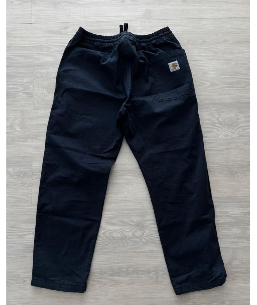 CARHARTT WIP Темно-синие деним повседневные брюки, фото 2