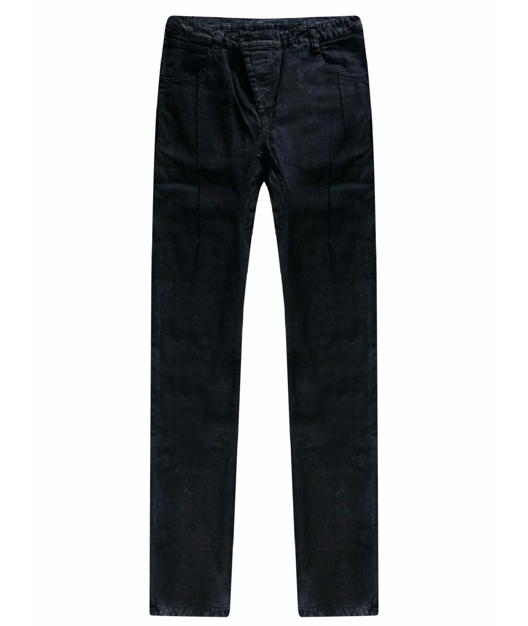 11 BY BORIS BIDJAN SABERI Черные хлопко-эластановые джинсы, фото 1