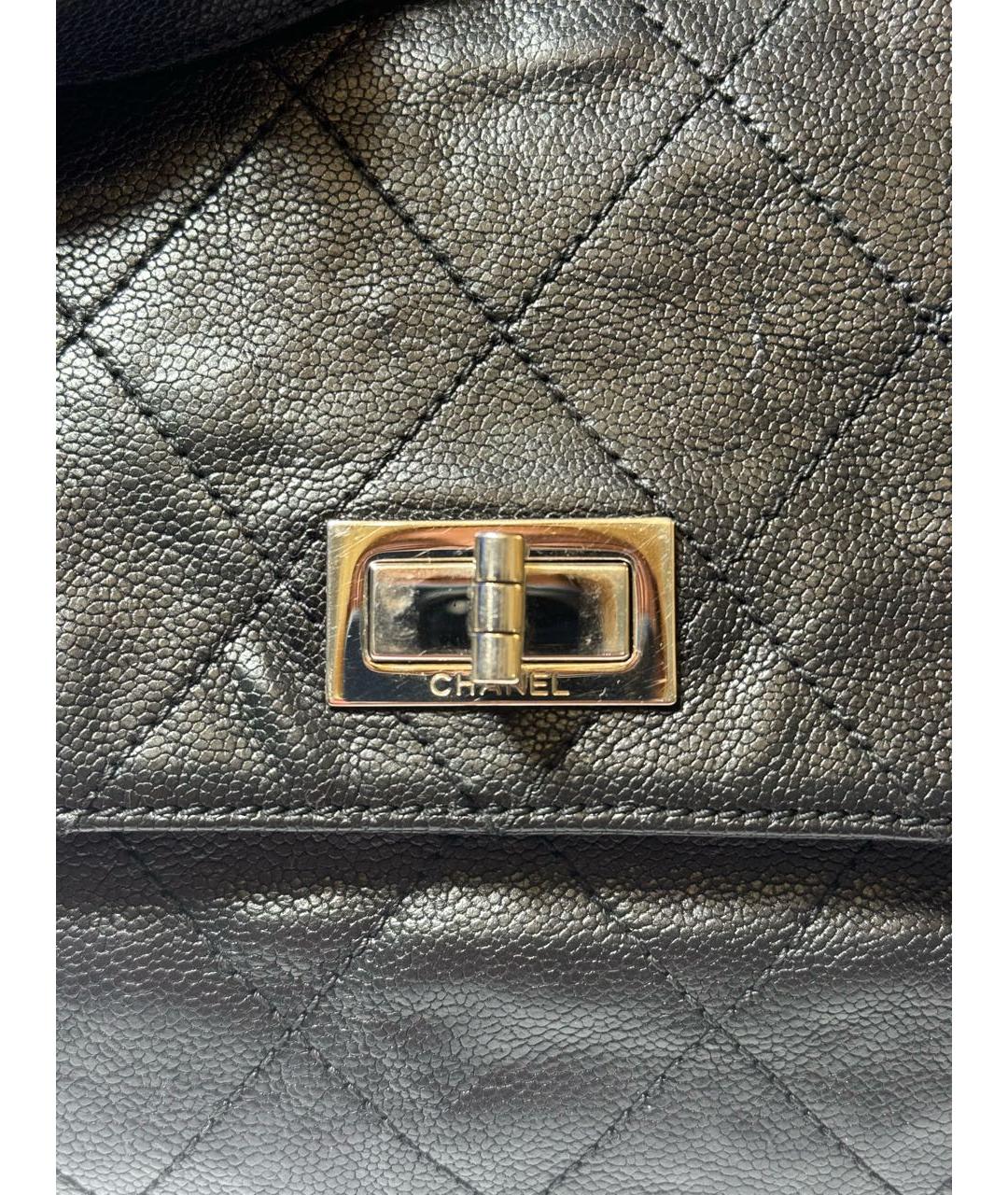 CHANEL PRE-OWNED Черная кожаная сумка тоут, фото 5