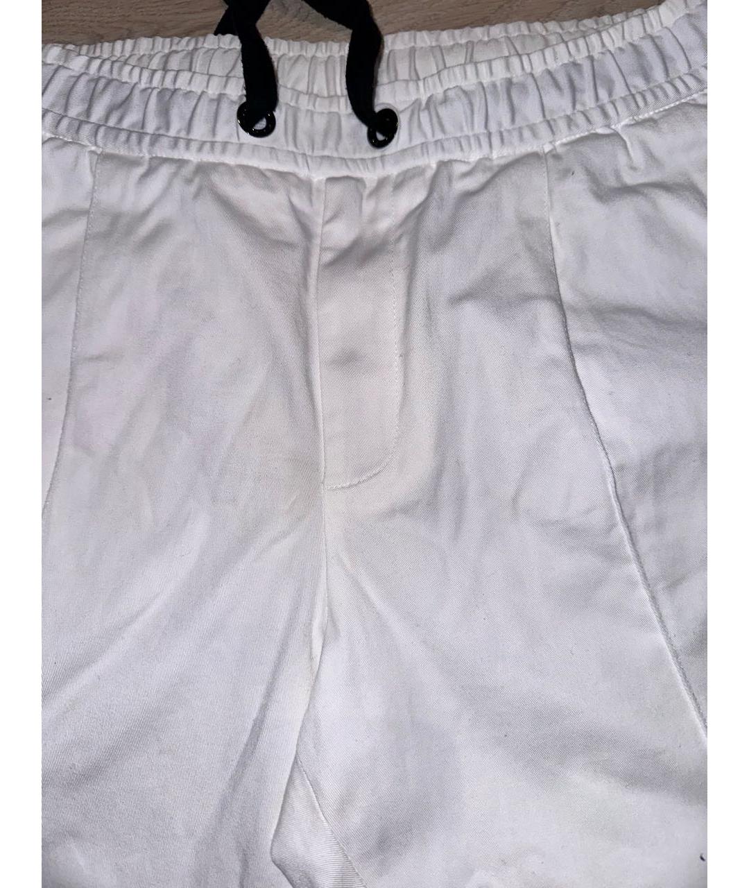 DOLCE&GABBANA Белые хлопковые повседневные брюки, фото 4