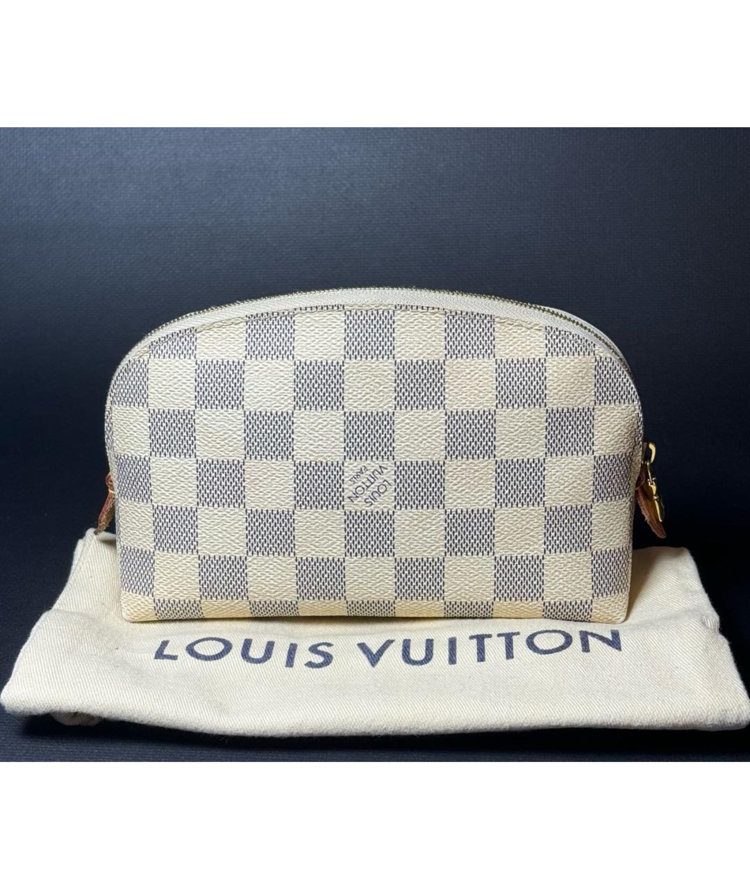 LOUIS VUITTON Бежевая косметичка, фото 9