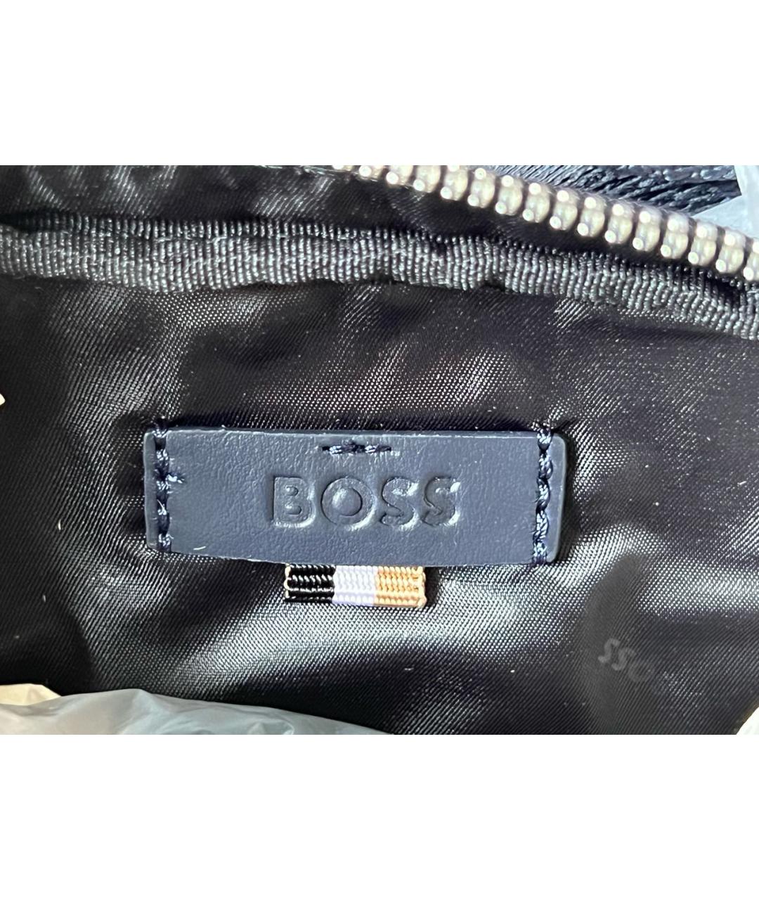 HUGO BOSS Темно-синяя тканевая сумка на плечо, фото 5
