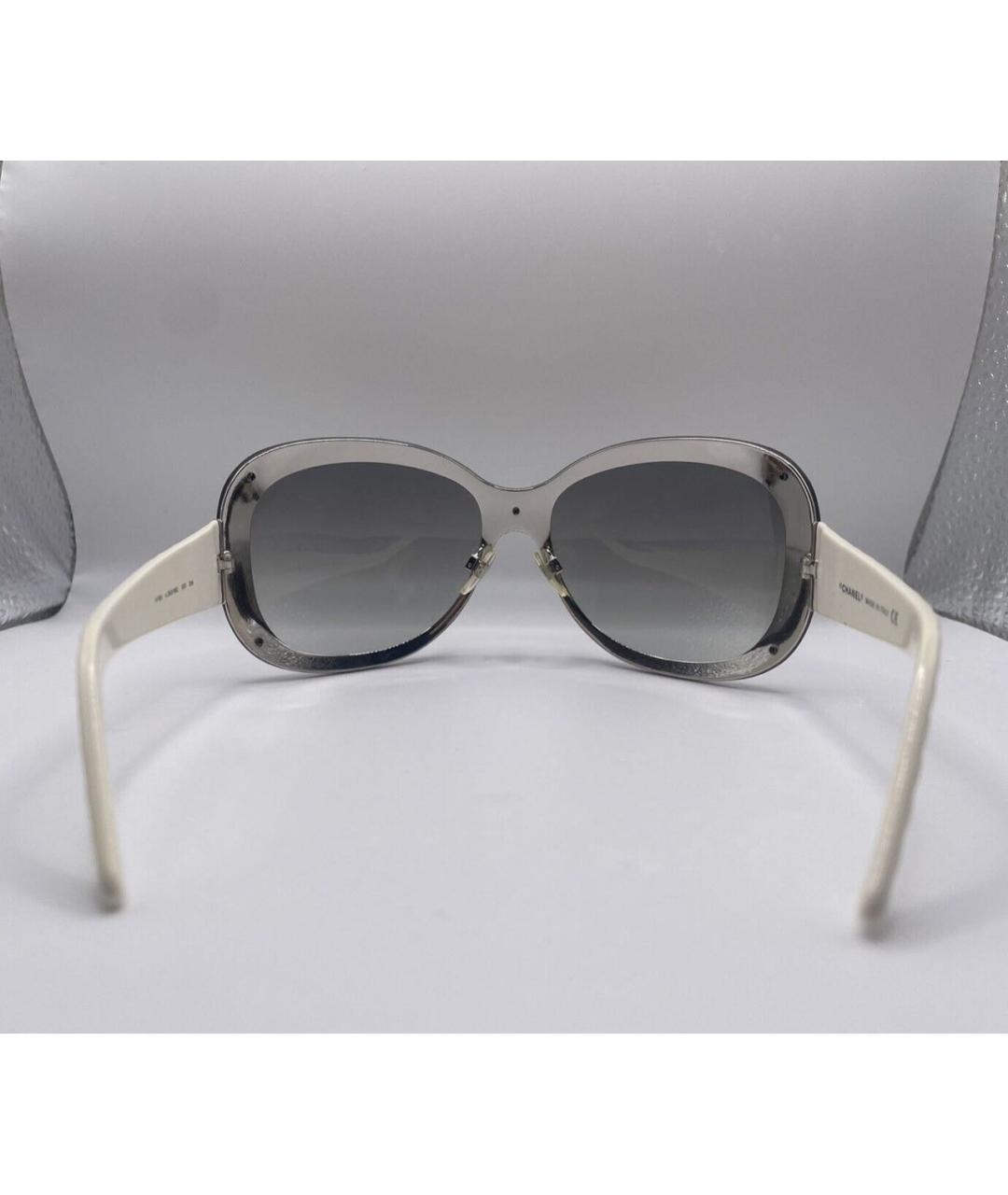 CHANEL PRE-OWNED Черные металлические солнцезащитные очки, фото 4