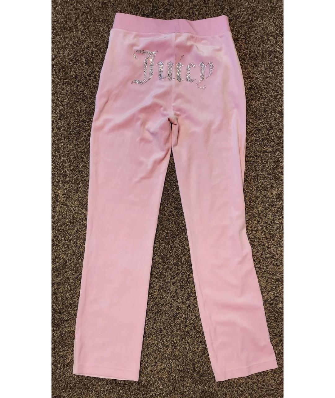 JUICY COUTURE Розовые полиэстеровые спортивные брюки и шорты, фото 2