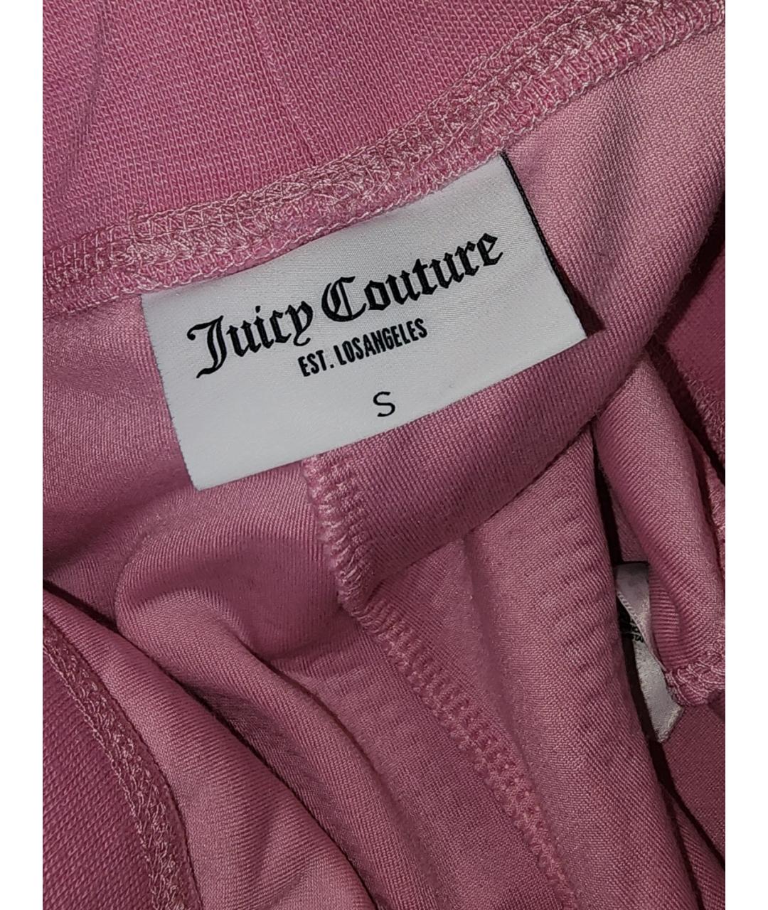 JUICY COUTURE Розовые полиэстеровые спортивные брюки и шорты, фото 3