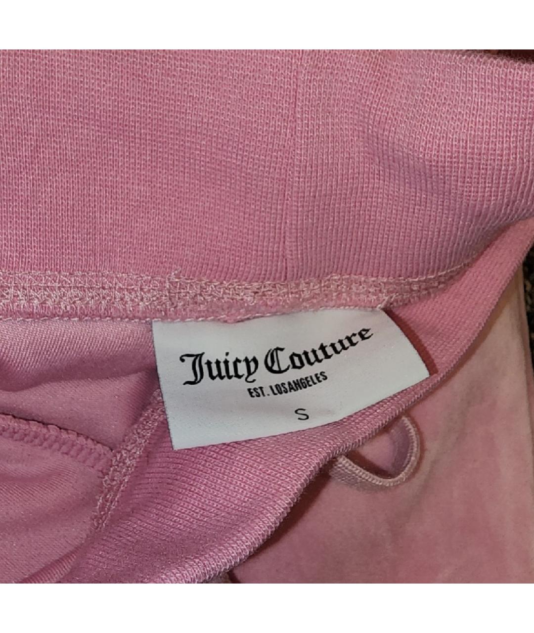 JUICY COUTURE Розовые полиэстеровые спортивные брюки и шорты, фото 3