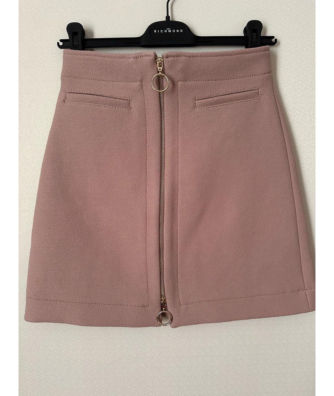MAX&CO Розовая полиэстеровая юбка мини, фото 8