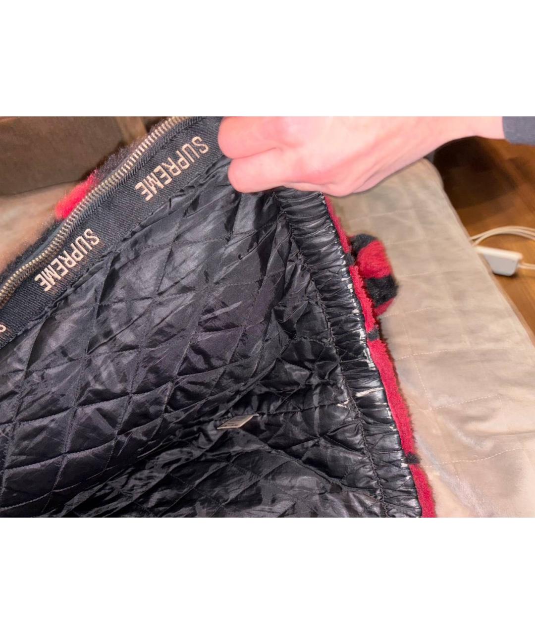 SUPREME Красная меховая дубленка/шуба, фото 3