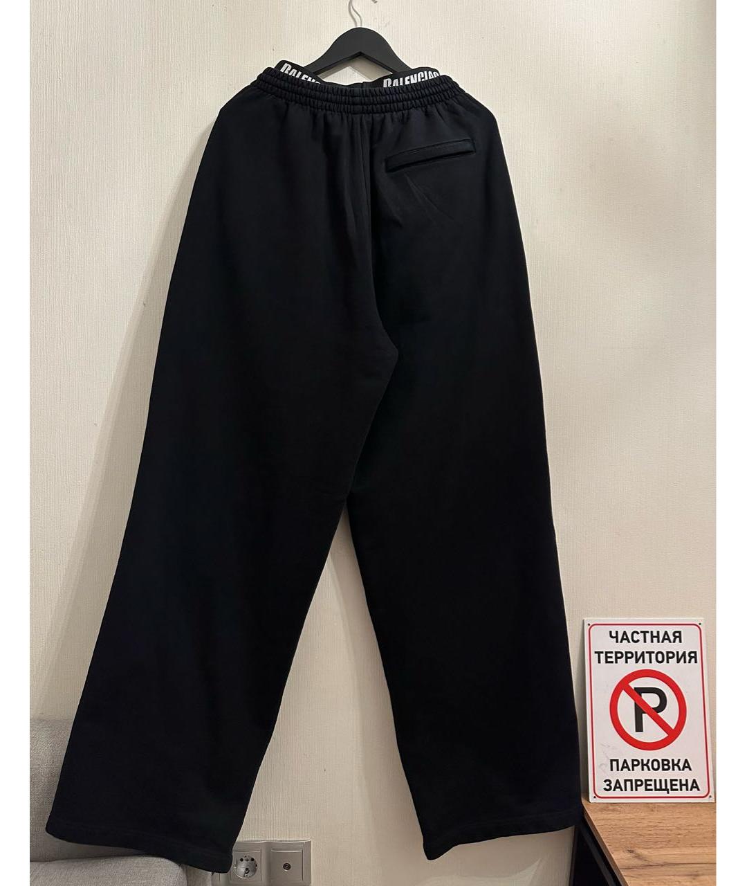 BALENCIAGA Черные хлопковые спортивные брюки и шорты, фото 6