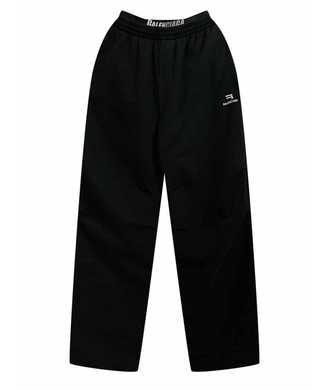 BALENCIAGA Черные хлопковые спортивные брюки и шорты, фото 1