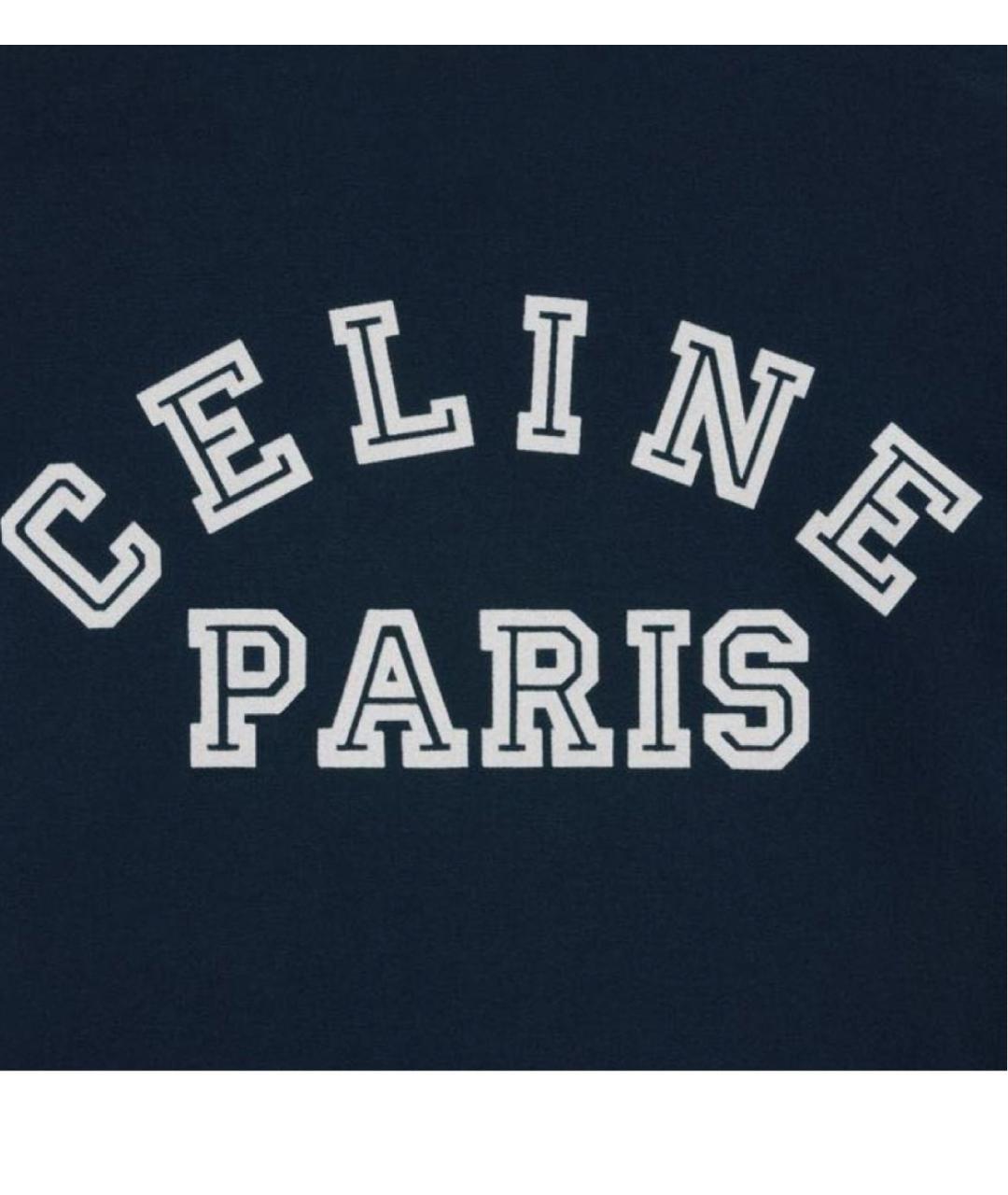 CELINE PRE-OWNED Темно-синяя футболка, фото 2