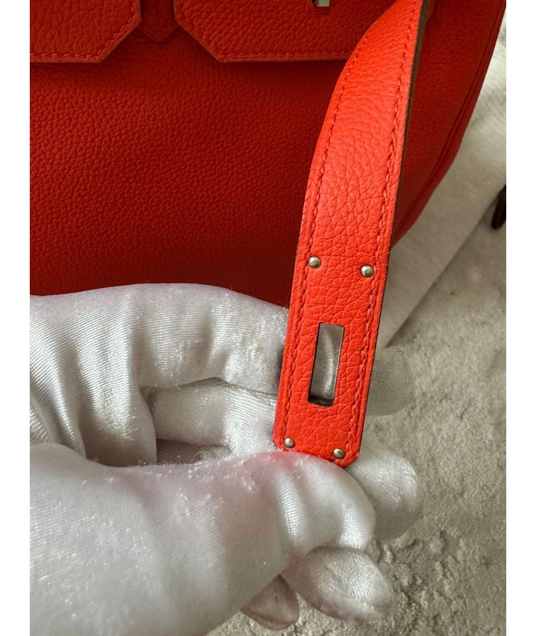 HERMES PRE-OWNED Красная кожаная сумка с короткими ручками, фото 7