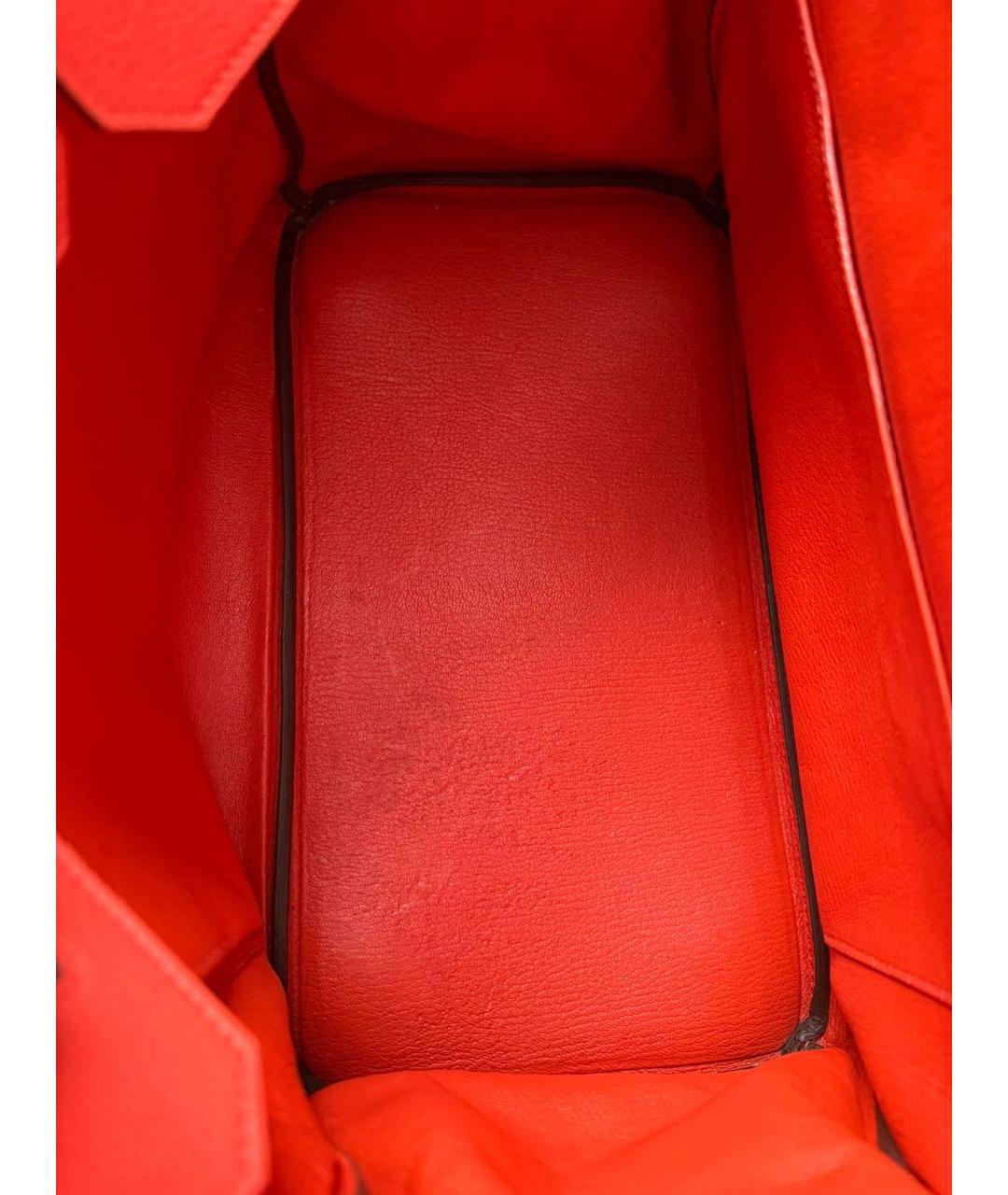 HERMES PRE-OWNED Красная кожаная сумка с короткими ручками, фото 4