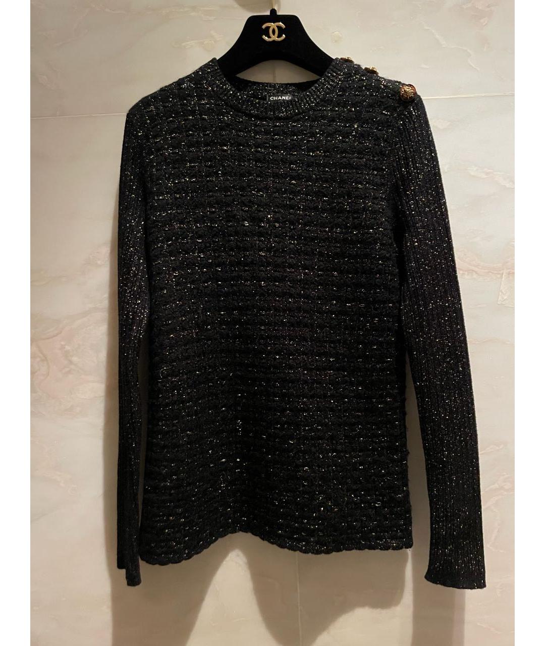 CHANEL PRE-OWNED Черный вискозный джемпер / свитер, фото 7