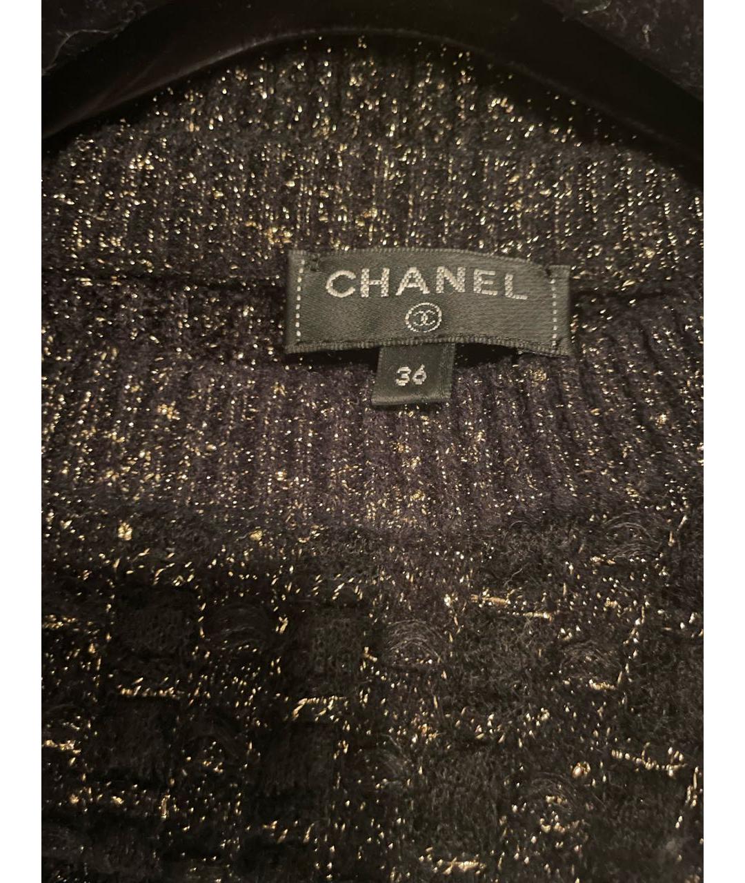 CHANEL Черный вискозный джемпер / свитер, фото 3