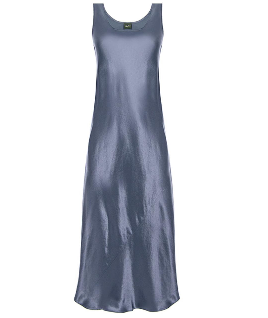 MAX MARA Голубое ацетатное повседневное платье, фото 1