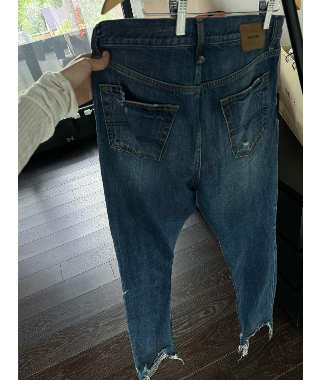 DIESEL Синие хлопко-эластановые джинсы, фото 2