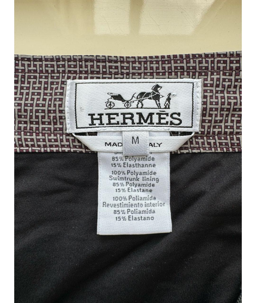 HERMES Коричневые полиамидовые шорты, фото 2