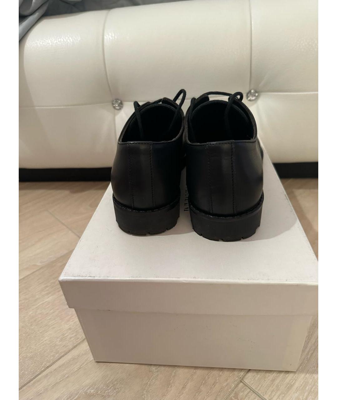 EMPORIO ARMANI Черные кожаные ботинки, фото 4