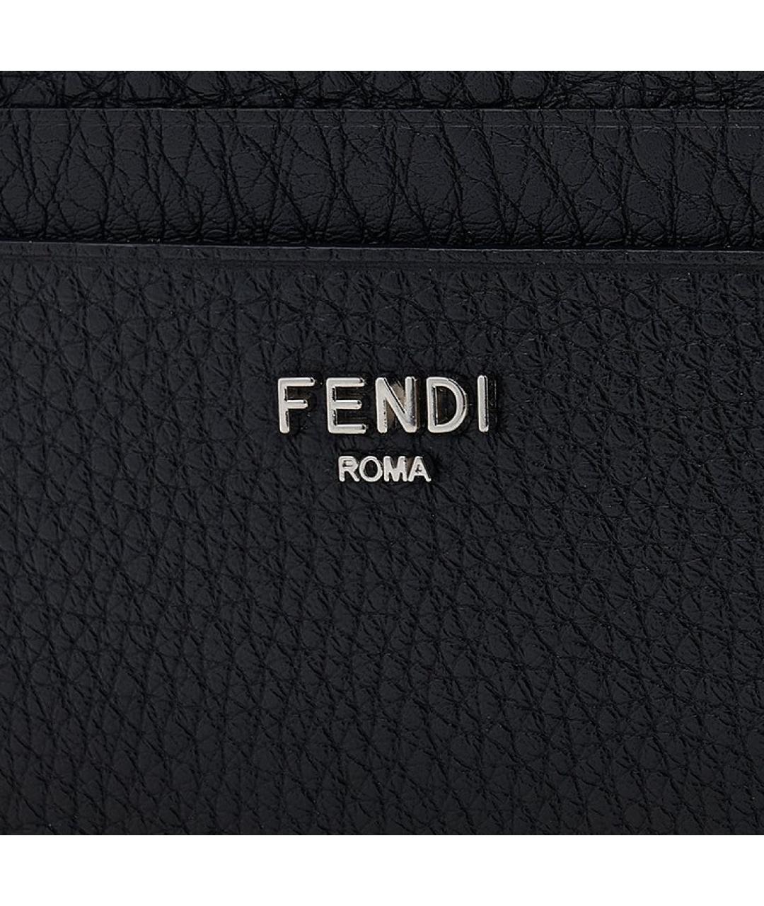 FENDI Черный кожаный кардхолдер, фото 4