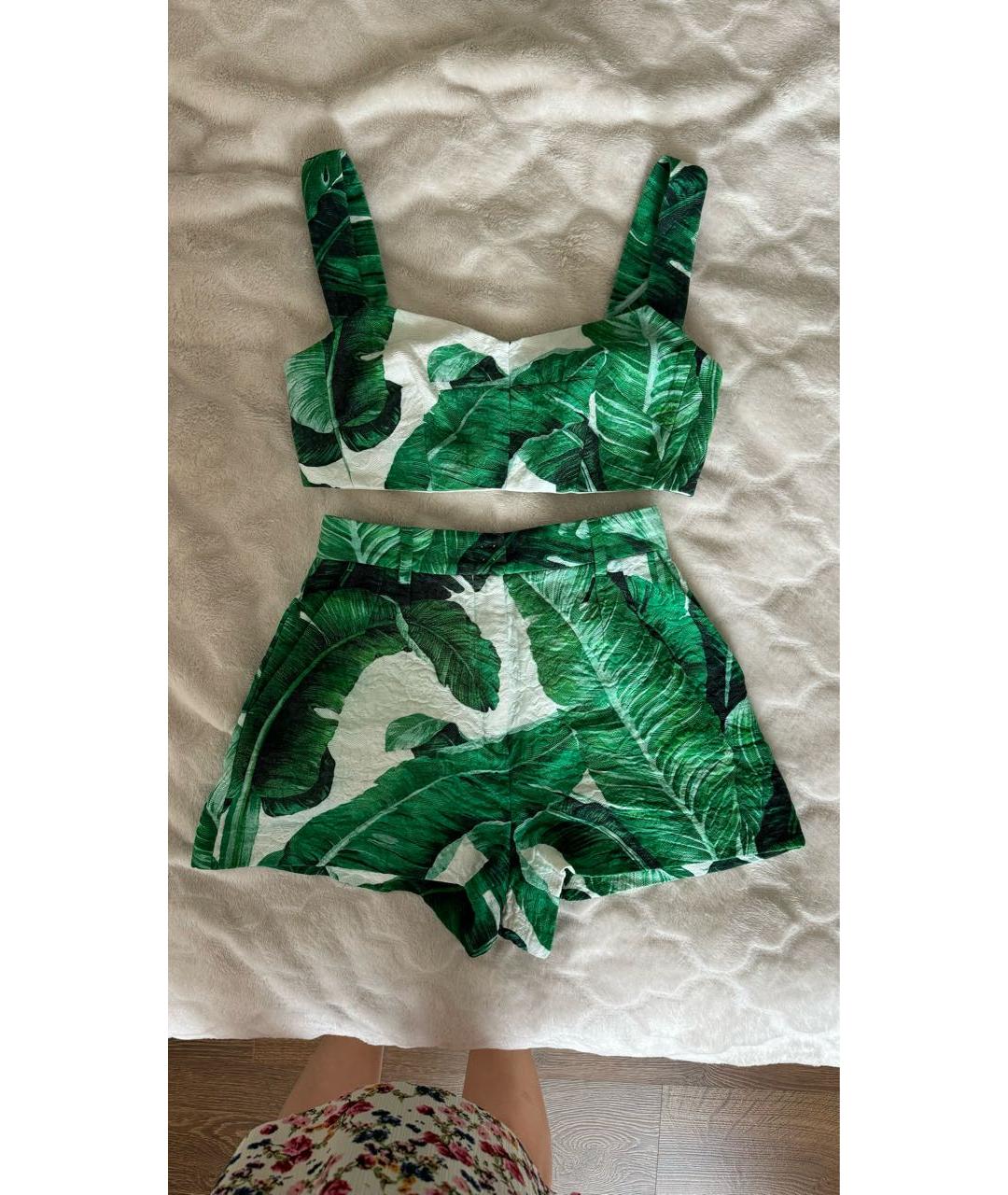 DOLCE&GABBANA Зеленый хлопковый костюм с брюками, фото 9