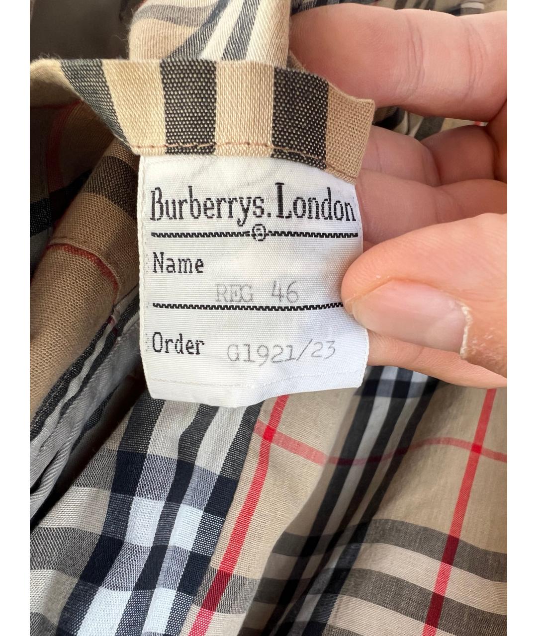 BURBERRY Бежевый тренч / плащ, фото 5